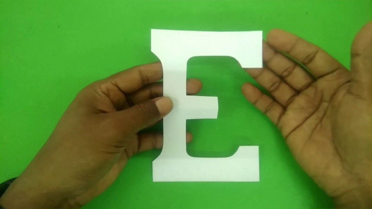 Membuat Huruf E dan F menggunakan kertas atau karton atau kertas origami