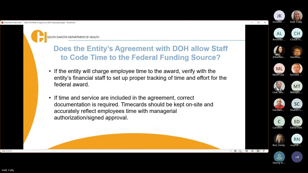 SDDOH EMS Regional Service Designation Grant Recipient Expectations Review
