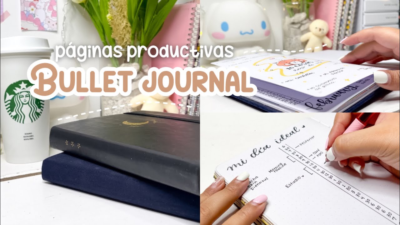 6 Ideas de páginas PRODUCTIVAS para tu BULLET JOURNAL - (self care) ✨🎀 Diary by Nina