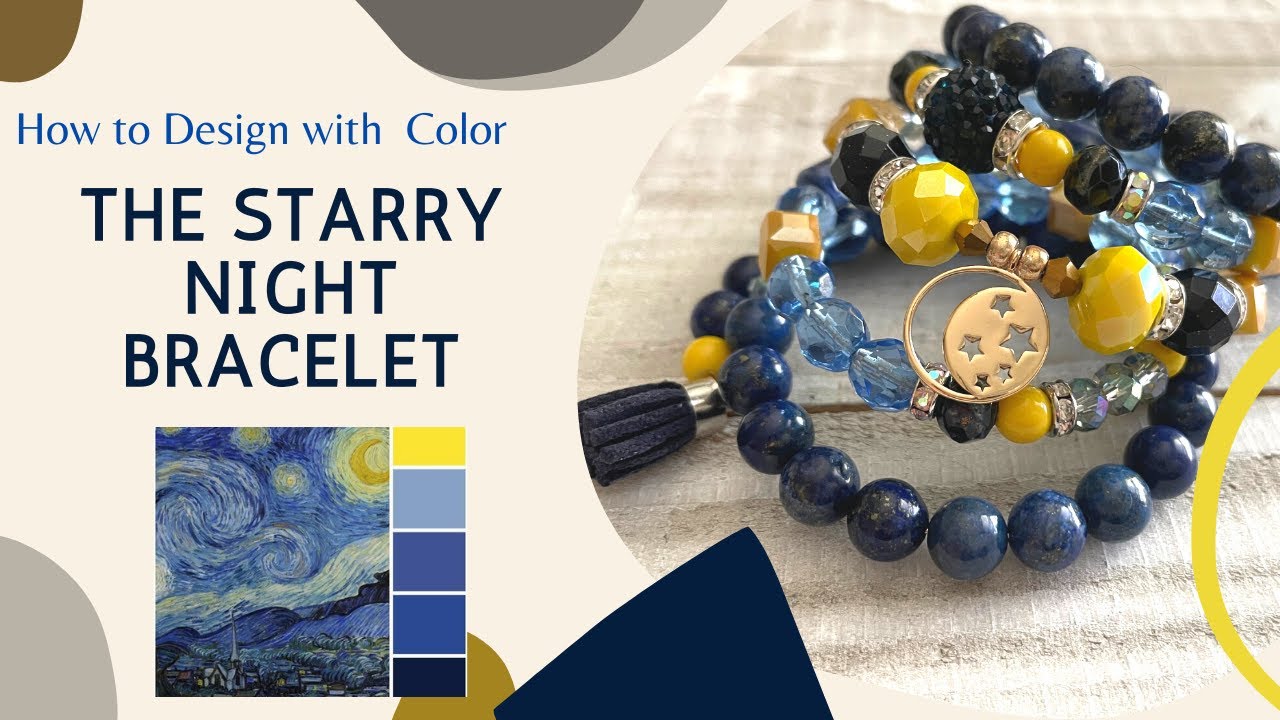 How to Design Jewelry with a Color Palette/ Starry Night Inspired Bracelet/Coil Buddy Review