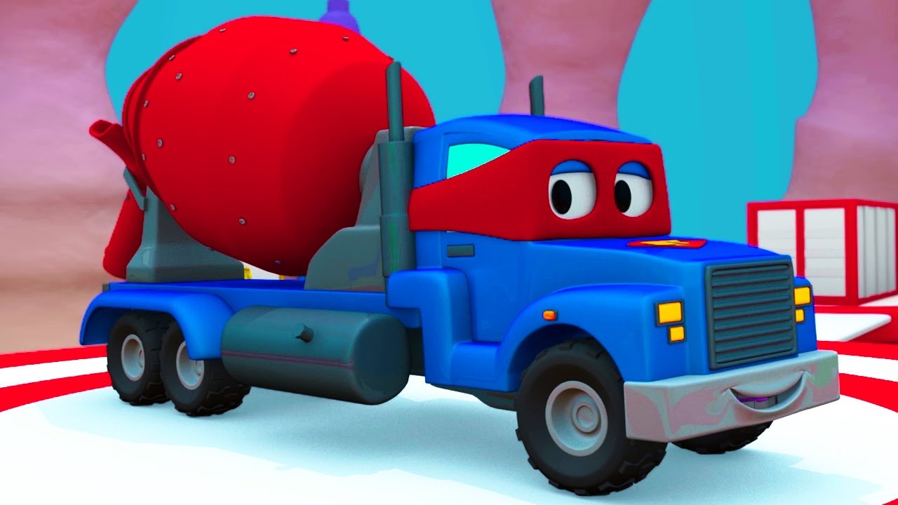 Supern&aacute;klaď&aacute;k Karel ve Městě Aut 🚚 ⍟ M&iacute;chač na beton - Dětsk&eacute; anim&aacute;ky