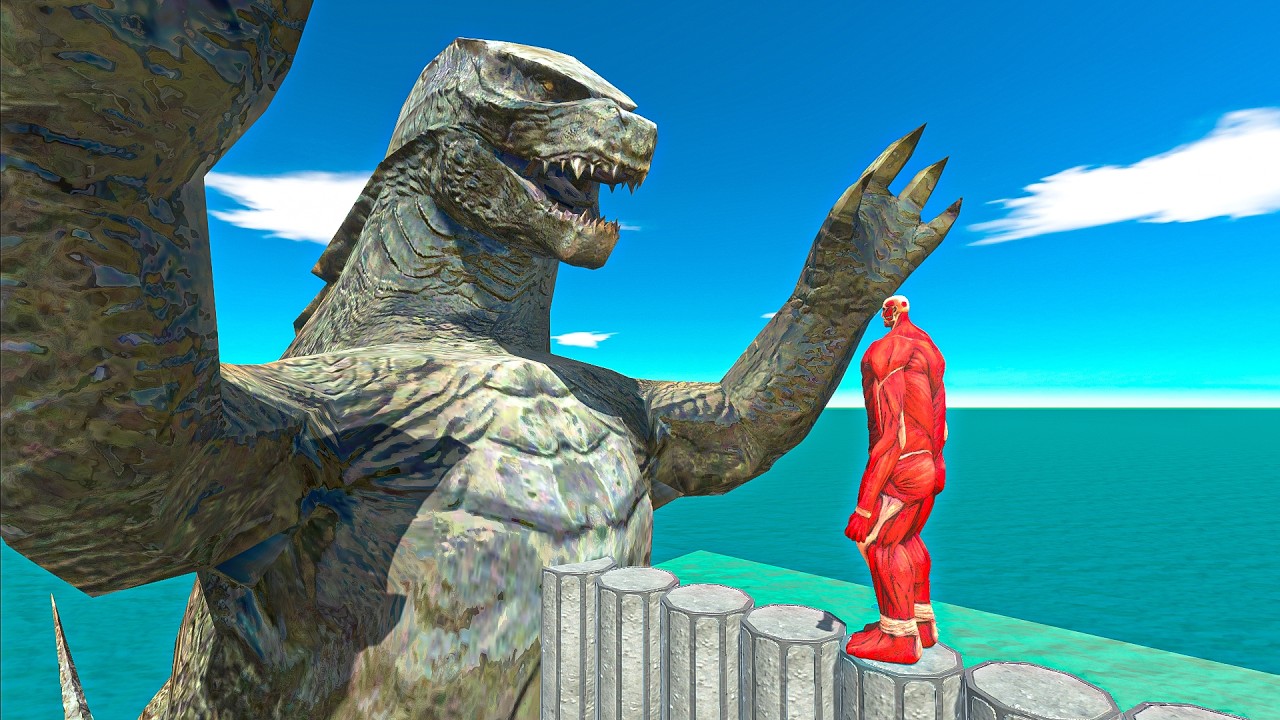 Godzilla Battles Big and Little Size  - Animal Revolt Battle Simulator
