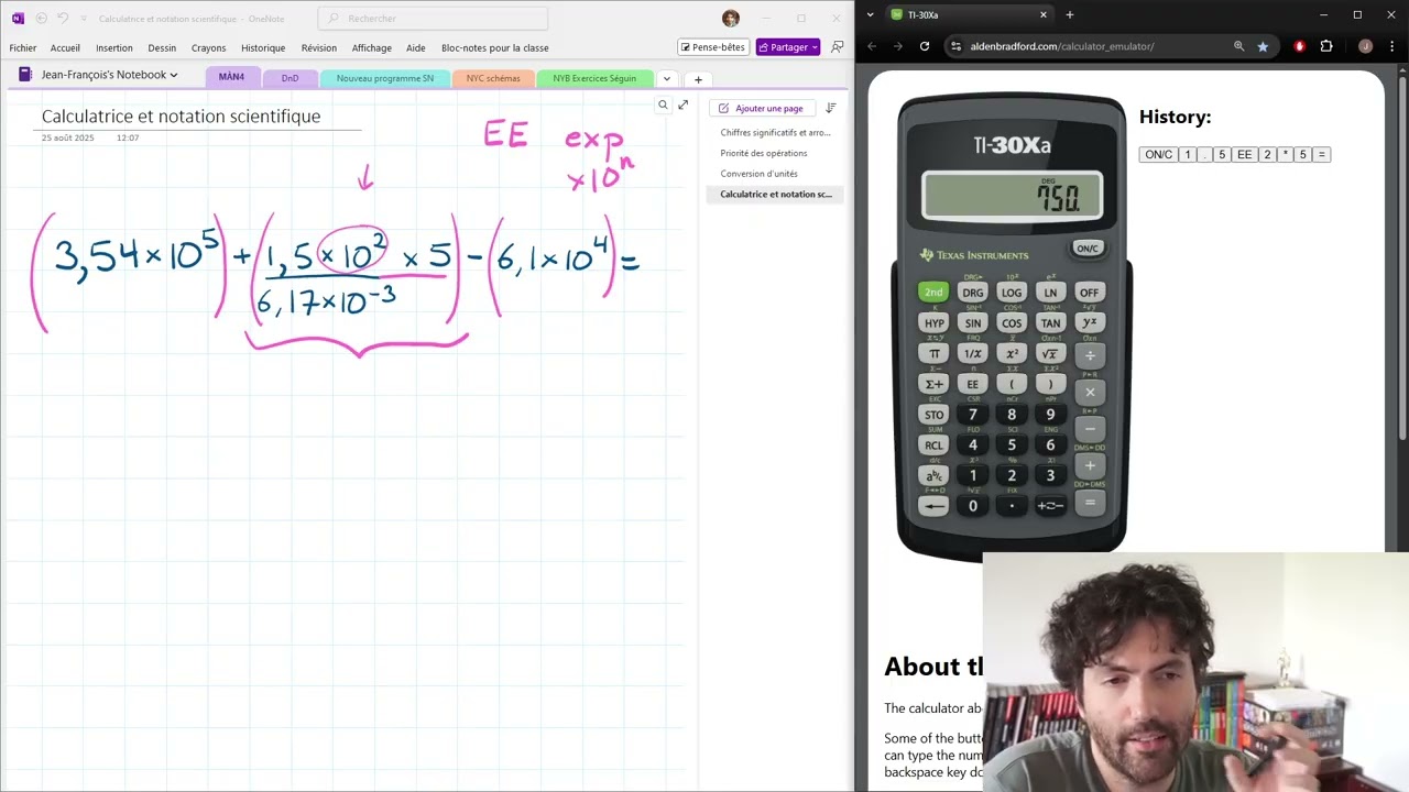 Calculatrice et notation scientifique