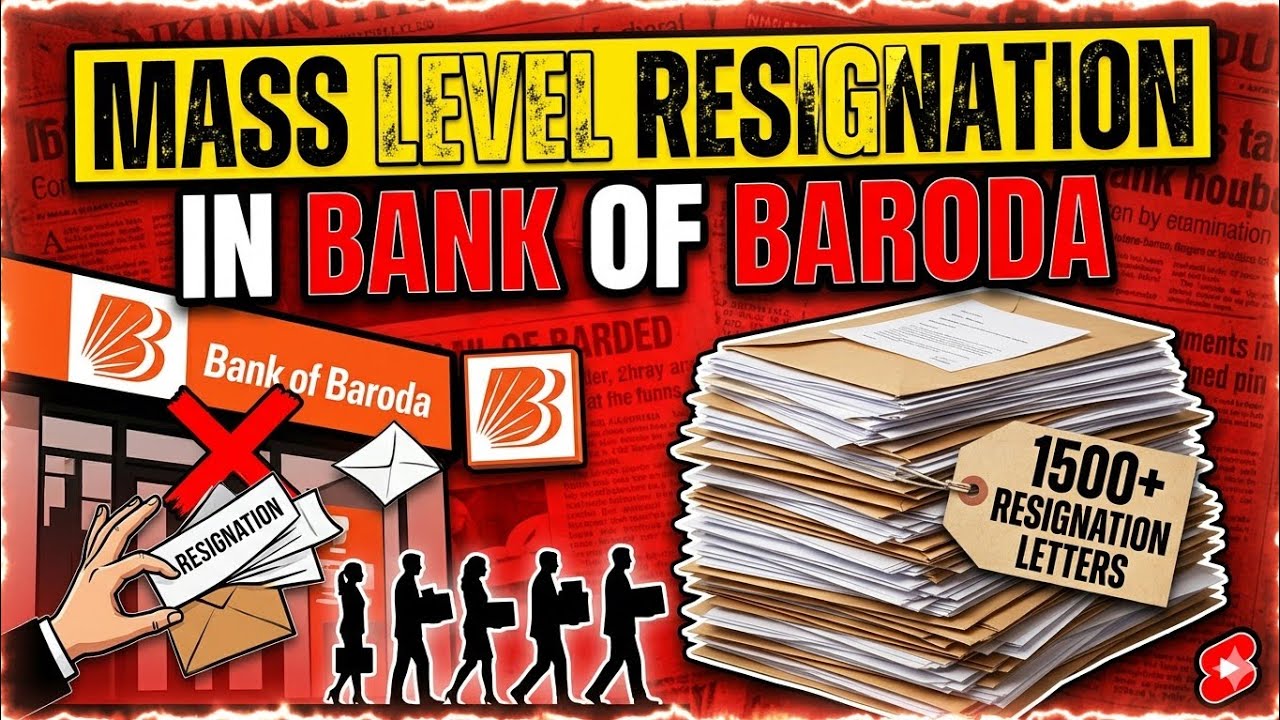 Mass Level Resignation in Bank Of Baroda | 1500 Employees Resignation Letters | Bank Of Baroda