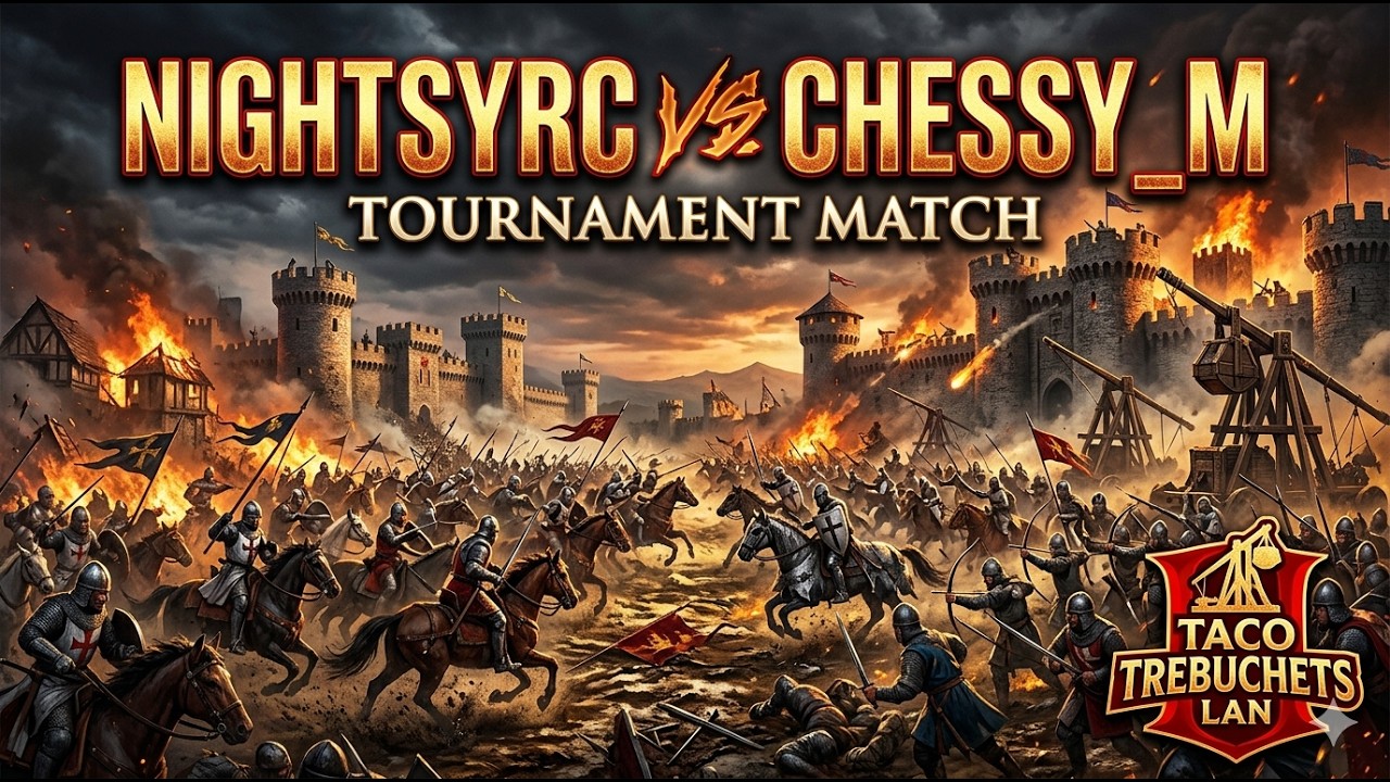 AoE2 Tournament Match ⚔️ Nightsyrc vs Chessy_M | Taco Trebuchets LAN Clash 🔥