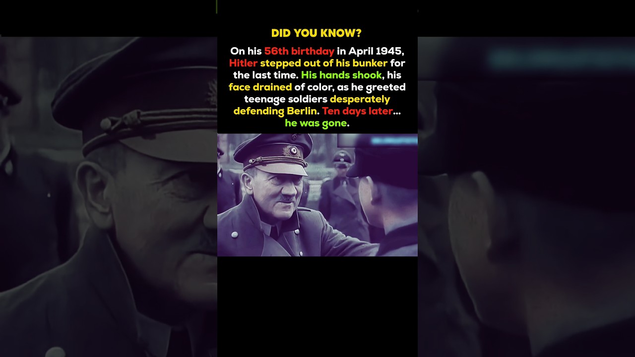Hitler&rsquo;s Final Public Appearance | Just 10 Days Before He Was Gone #shorts