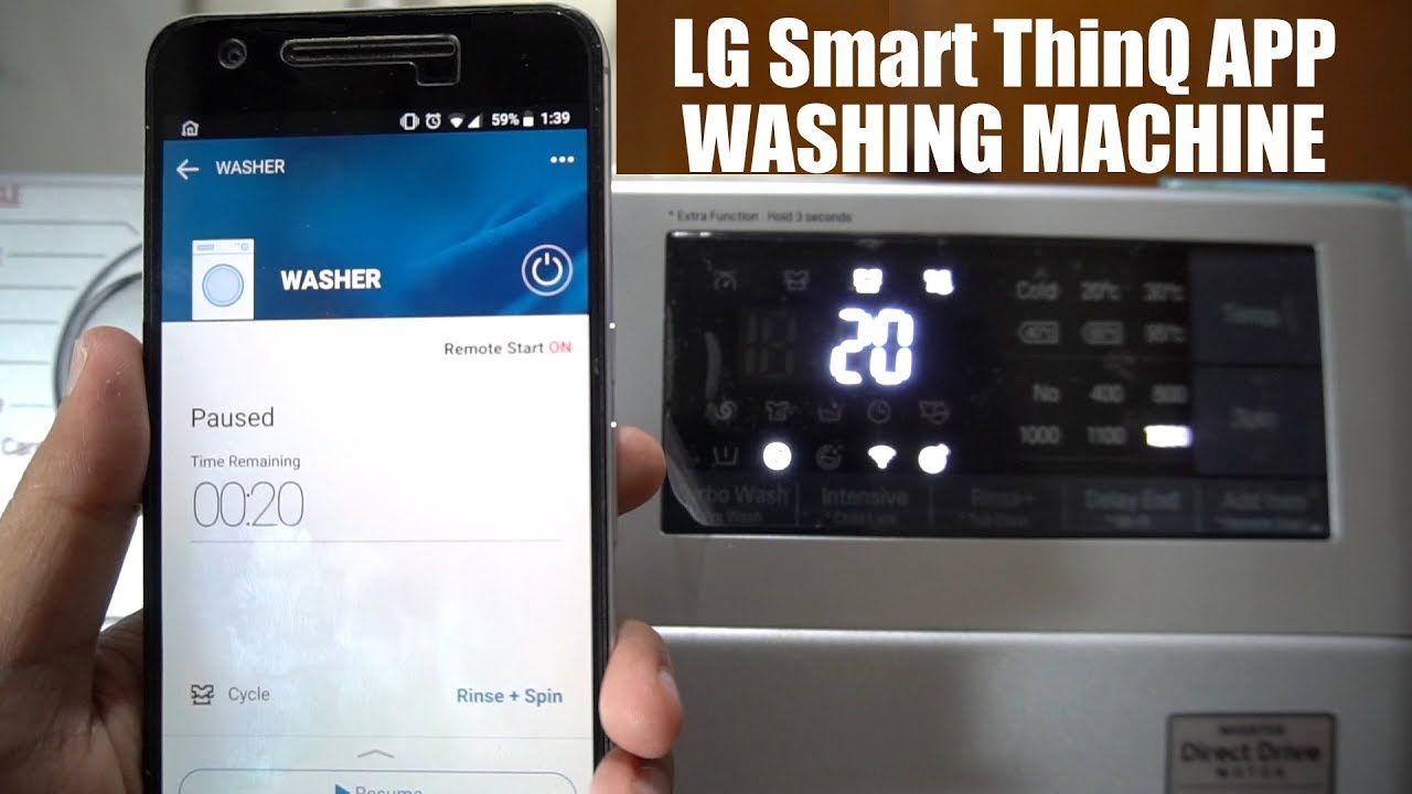 Настройка и демонстрация приложения LG Smart ThinQ — стиральная машина с фронтальной загрузкой
