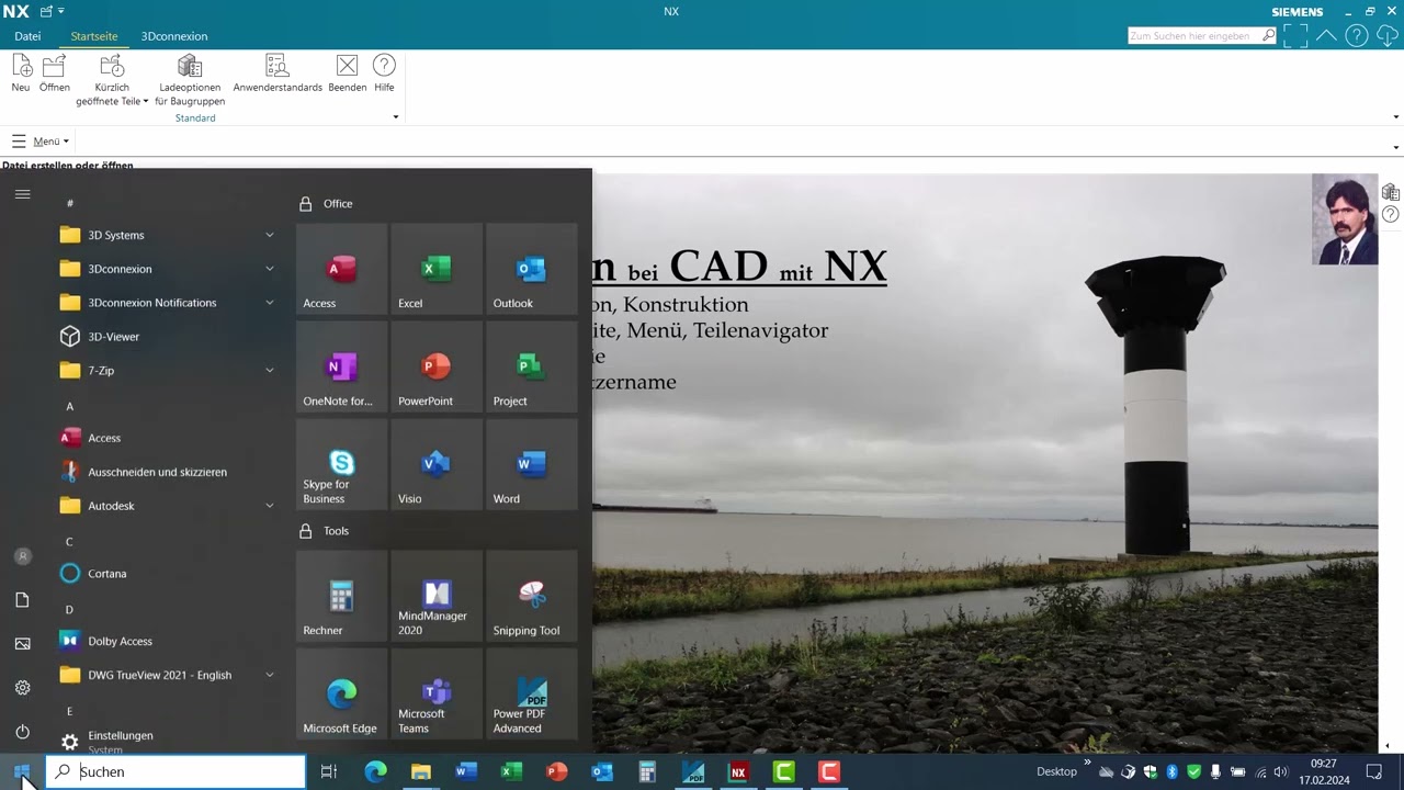 CAD NX Administration Teilehistorie Benutzername