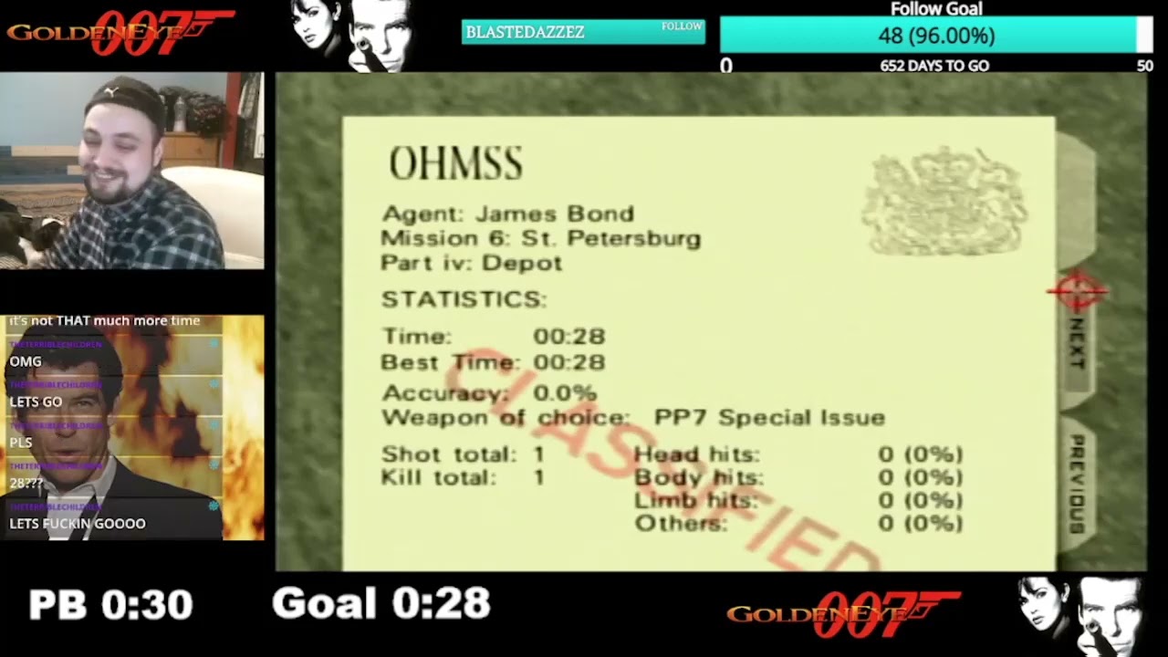 [N64] Goldeneye 007 Depot Agent Speedrun 0:28