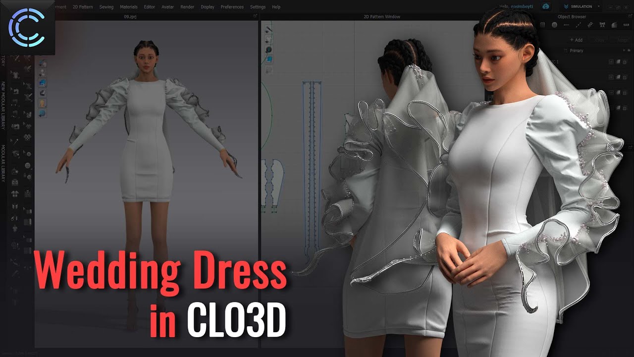 How to Model Wedding Dress in CLO3D
