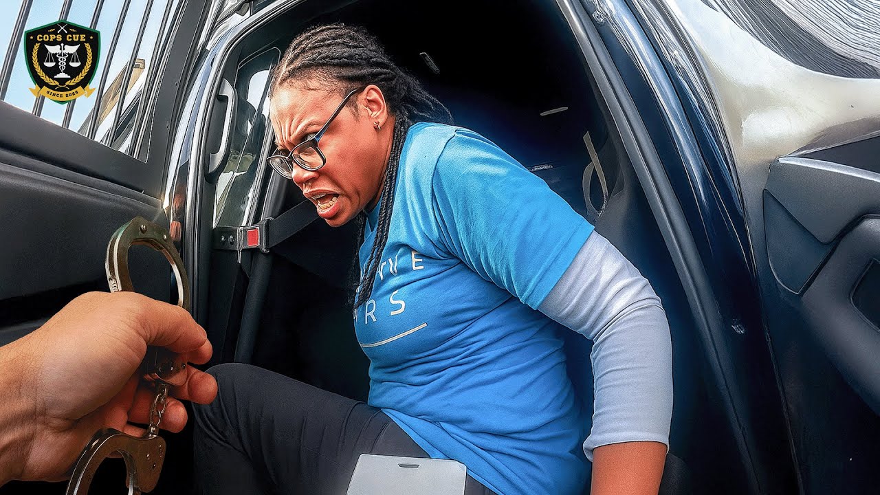 Karen Fresh Off Work Confronts Cop and Pays the Price | Karens Getting Arrested By Police