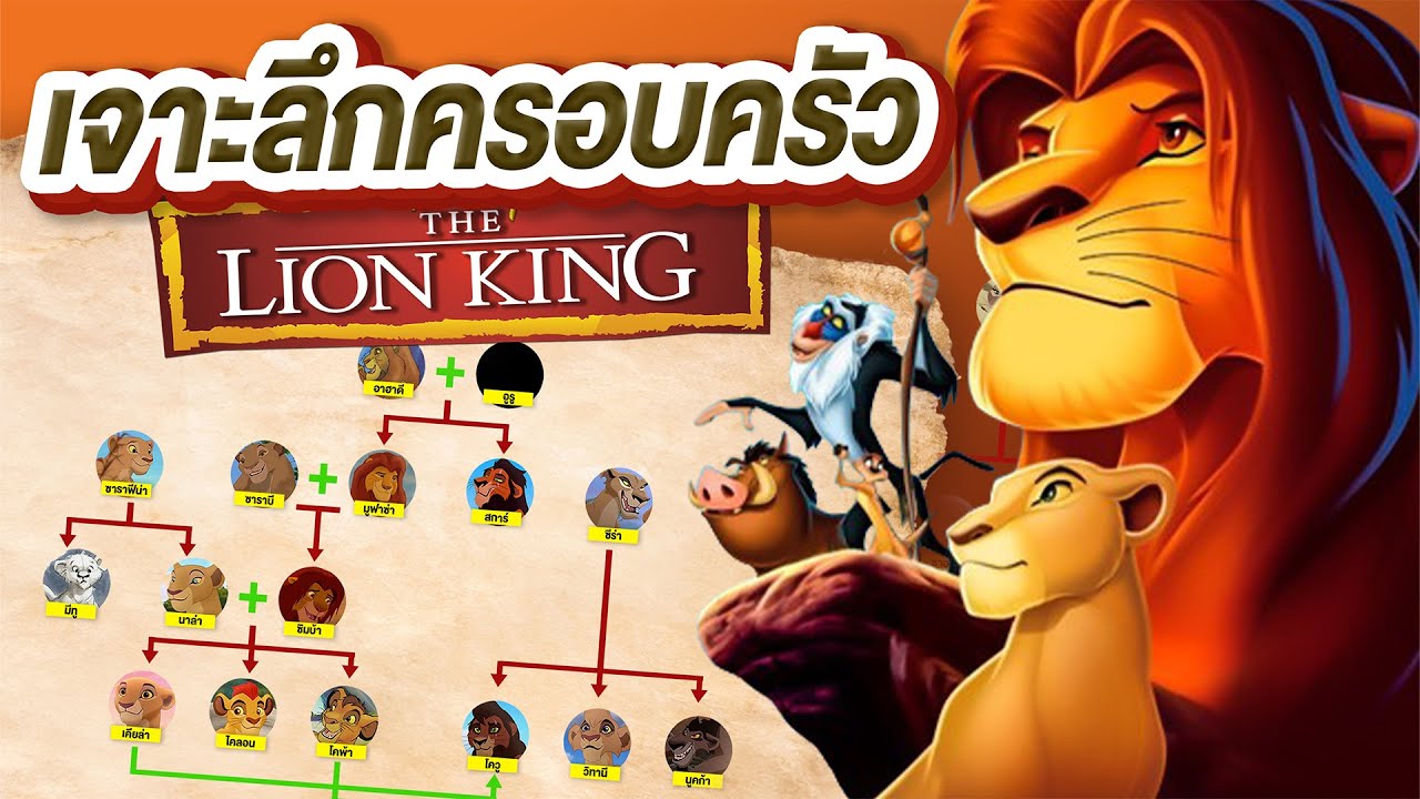 เจาะลึก! Family Tree ครอบครัวราชวงศ์สิงโต 🦁 | สรุปจักรวาล The Lion King