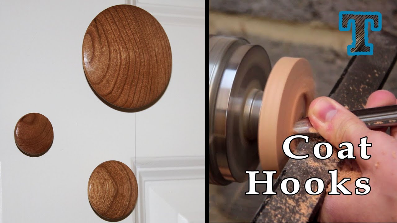 Woodturning: Cherry Wood Coat Hooks on the Lathe