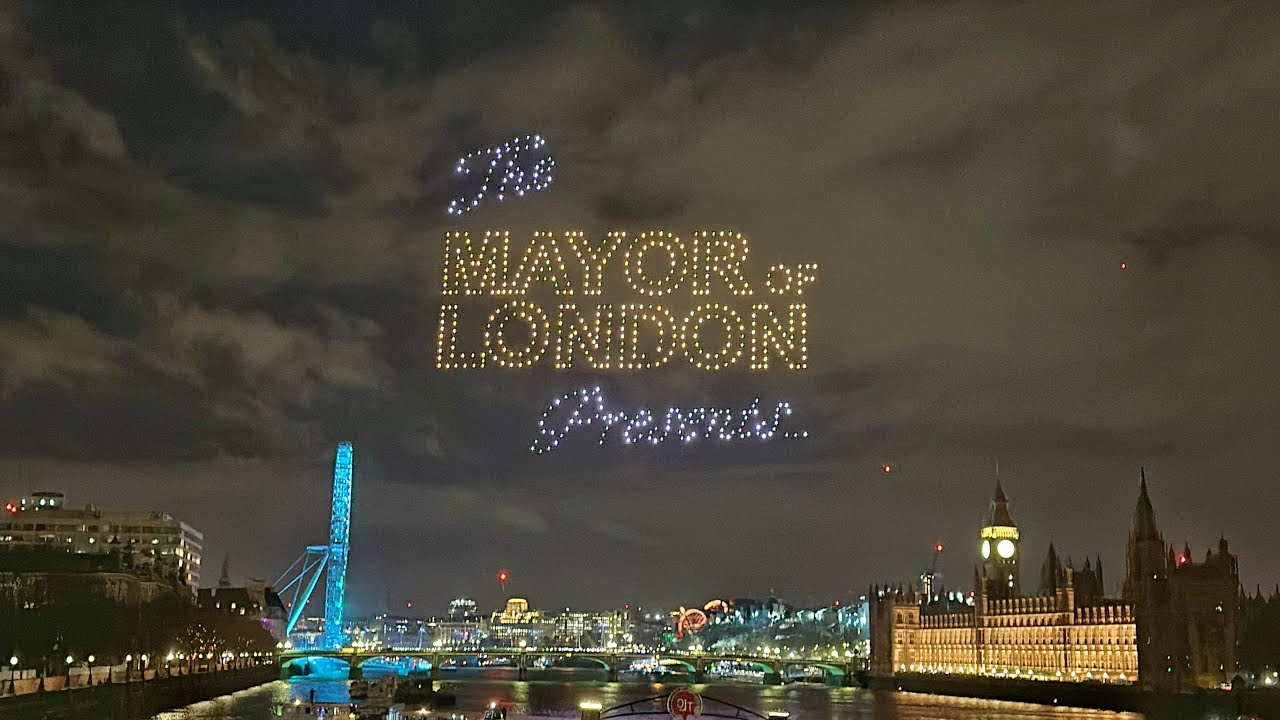 Spectacular London 2024 New Year Fireworks & Drone Show (15- Min) Full
