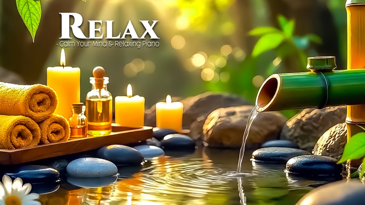 Beautiful Piano Music with Nature Water 🌙 Stress Relief & Deep Sleep