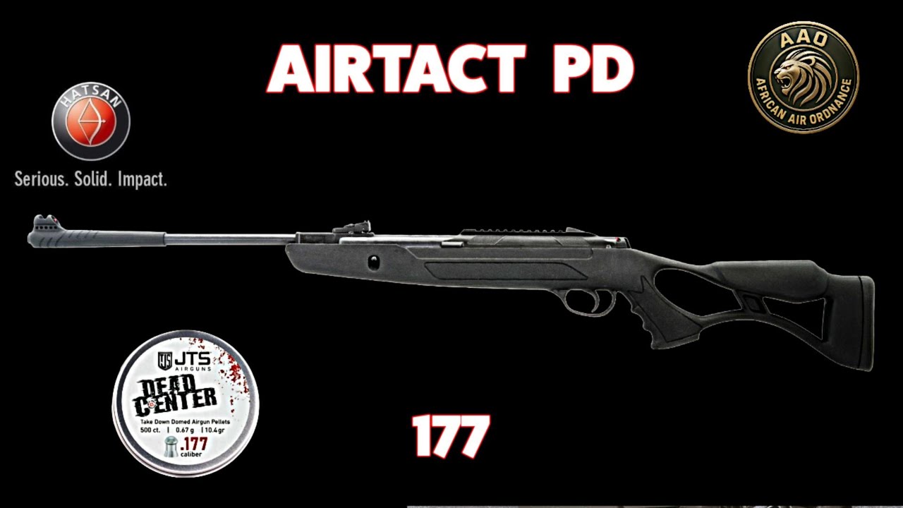 Hatsan Airtact PD .177 Cal | 25-Yard Accuracy Test |  10.4gn JTS Dead Centre Pellets