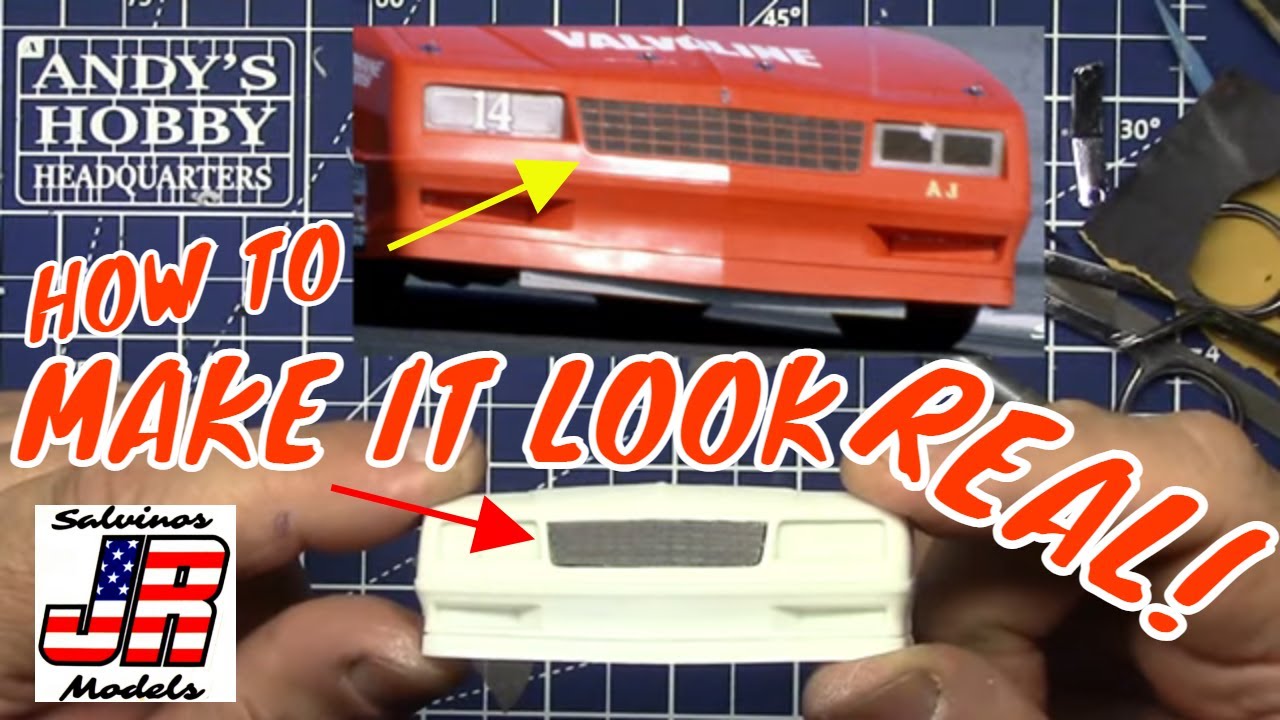 Ep.93 Model Car Detailing How To for 80's (NASCAR) Monte Carlo Grill
