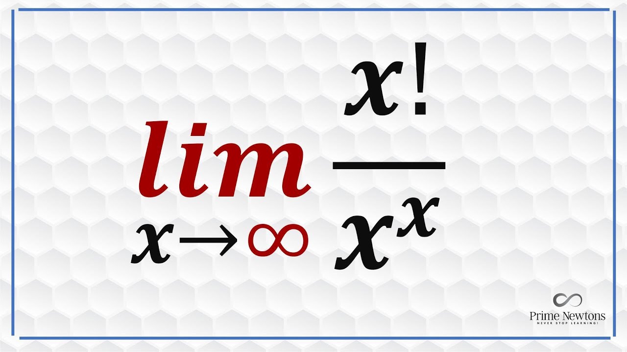 Limit of x! over  x^x as x goes to infinity