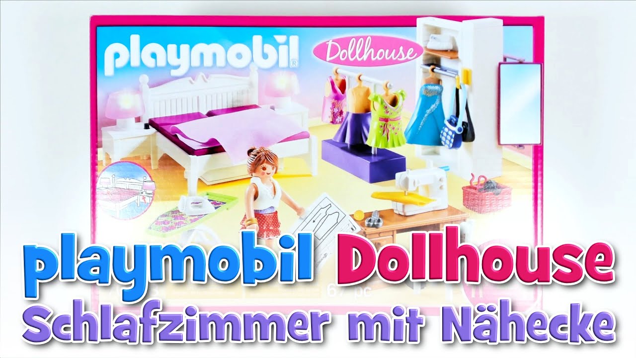 playmobil Dollhouse Schlafzimmer mit N&auml;hecke (70208) | UNBOXING