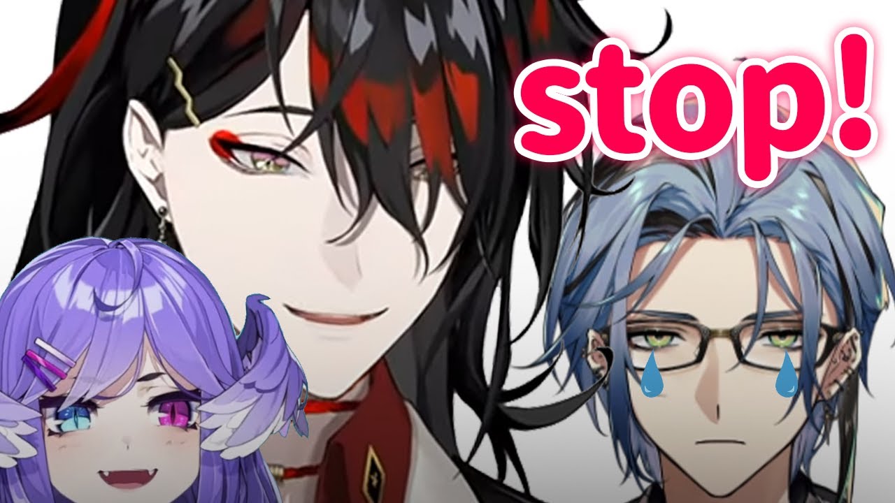 Vox and Selen watching Hex getting bullied in the corner