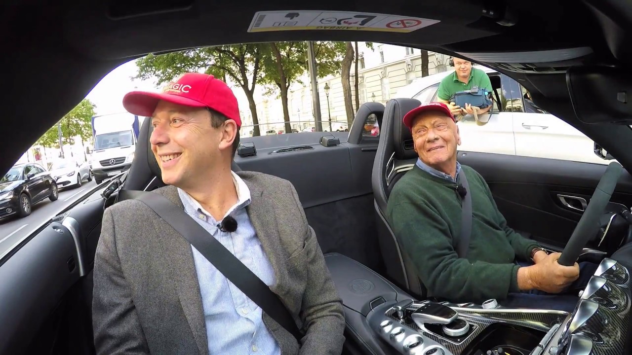 Kleines Hatzerl mit Niki Lauda im AMG GT C *reupload*