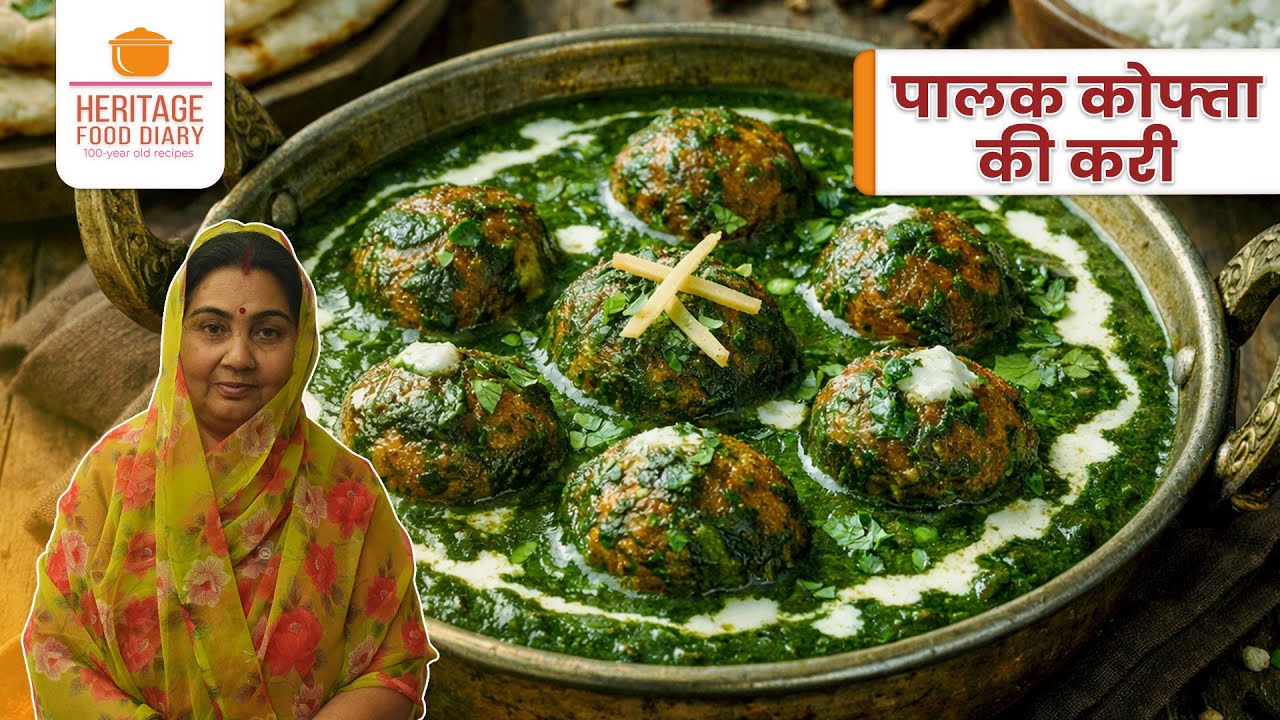 पालक कोफ्ता की सब्जी | Spinach Kofta Curry Recipe | Healthy Palak Recipe in Hindi #recipe