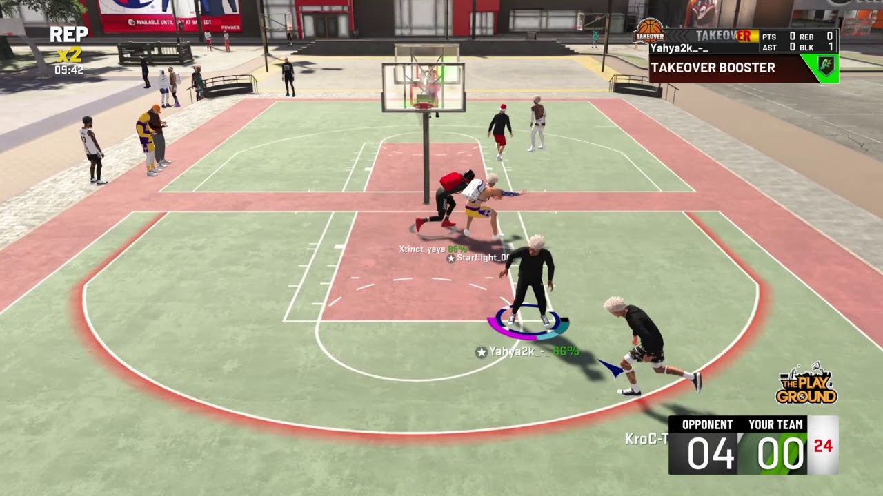 NBA 2K20 pull up on 20 game win streak at the park and this happened