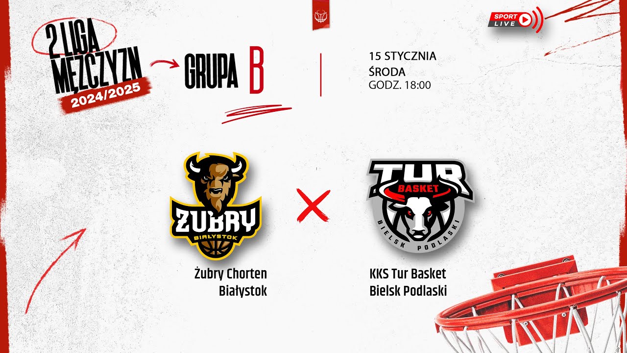 Żubry Chorten Białystok - KKS Tur Basket Bielsk Podlaski (2 LM)