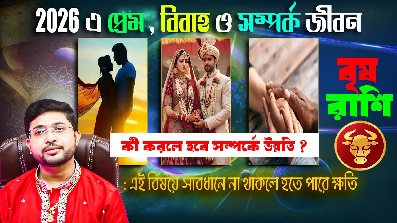 বৃষ 🐂 রাশি। Taurus Sign 🐂 ♉। কেমন রাখতে হবে ২০২৬-এ প্রেম, বিবাহ ও সম্পর্ক জীবন? জানুন।