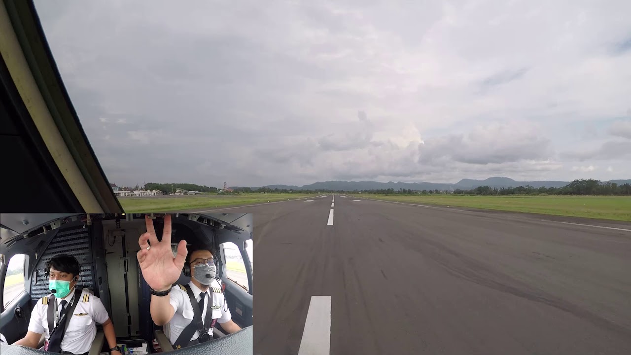 Cockpit View | Landing | Adisutjipto International Airport Daerah Istimewa Yogyakarta