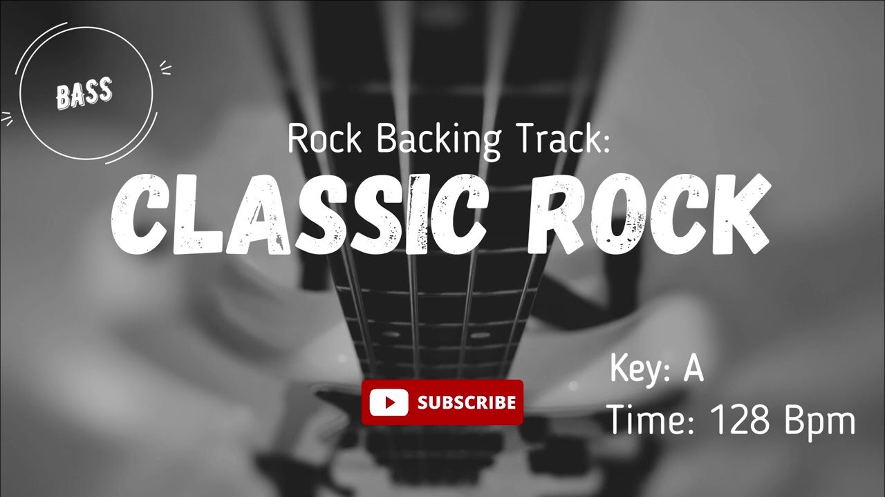 Classic Rock Backing Track BASS Jam in A ( No Bass )