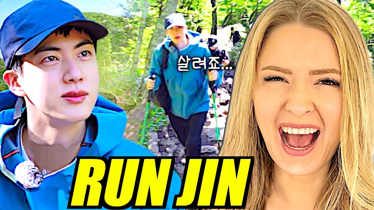 Americans React To JIN CLIMBING MT. HALLASAN (Run Jin Episode 1)