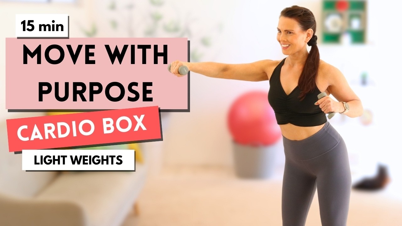14-минутная кардио-боксерская тренировка | День 6 марта: Двигайся с целью | Легкие гантели