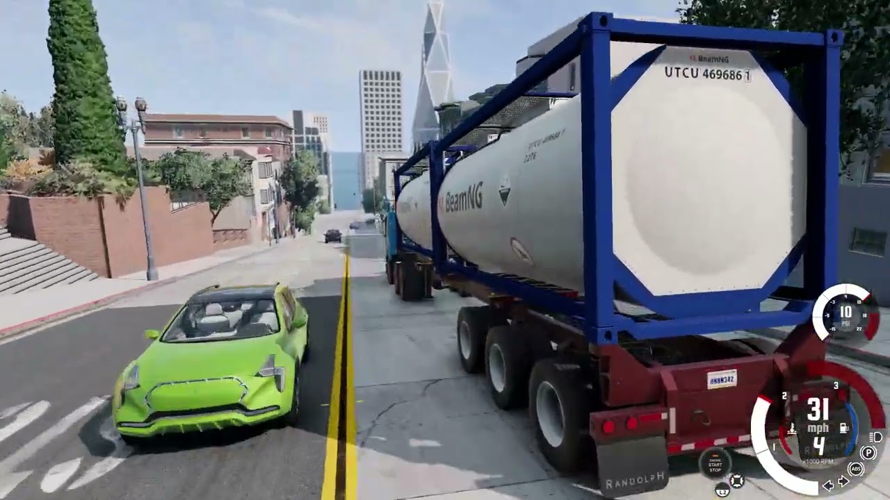 Runaway Truck: No Brakes High-Speed Disaster 🚛 #beamngdrive #epiccrashes #truckcrash