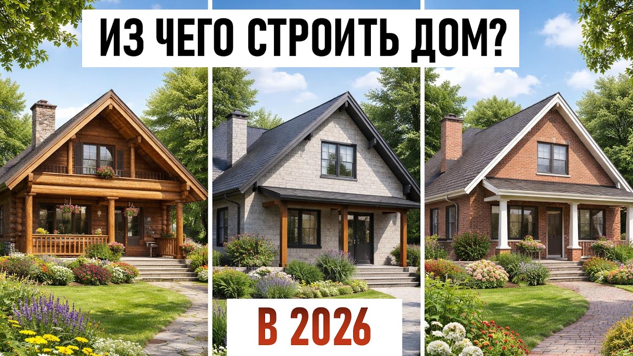 Самый ВЫГОДНЫЙ материал для постройки дома. Из чего надёжнее строить в 2026?