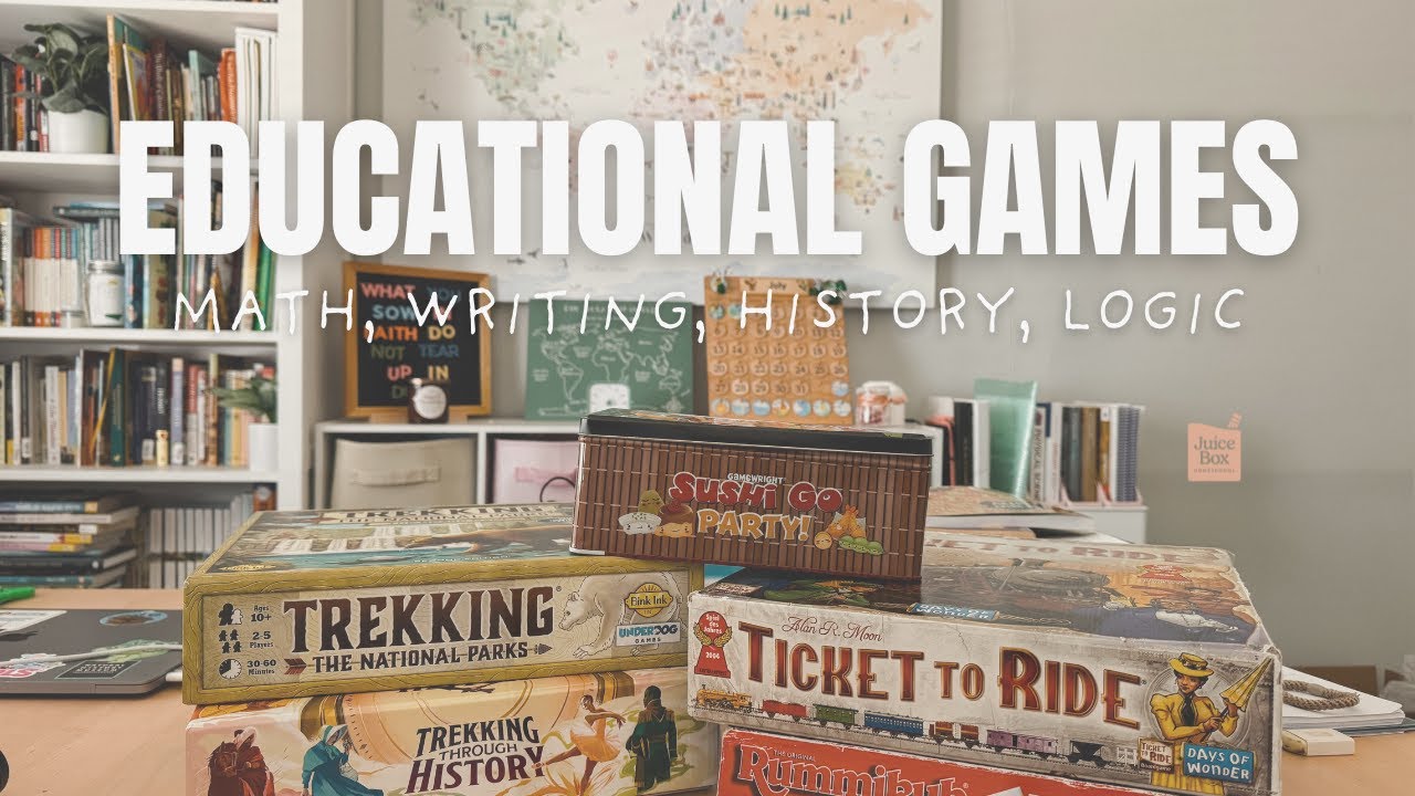 ADD SOME FUN TO YOUR HOMESCHOOL SCHEDULE | EDUCATIONAL BOARD GAMES, WRITING GAMES, MATH GAMES