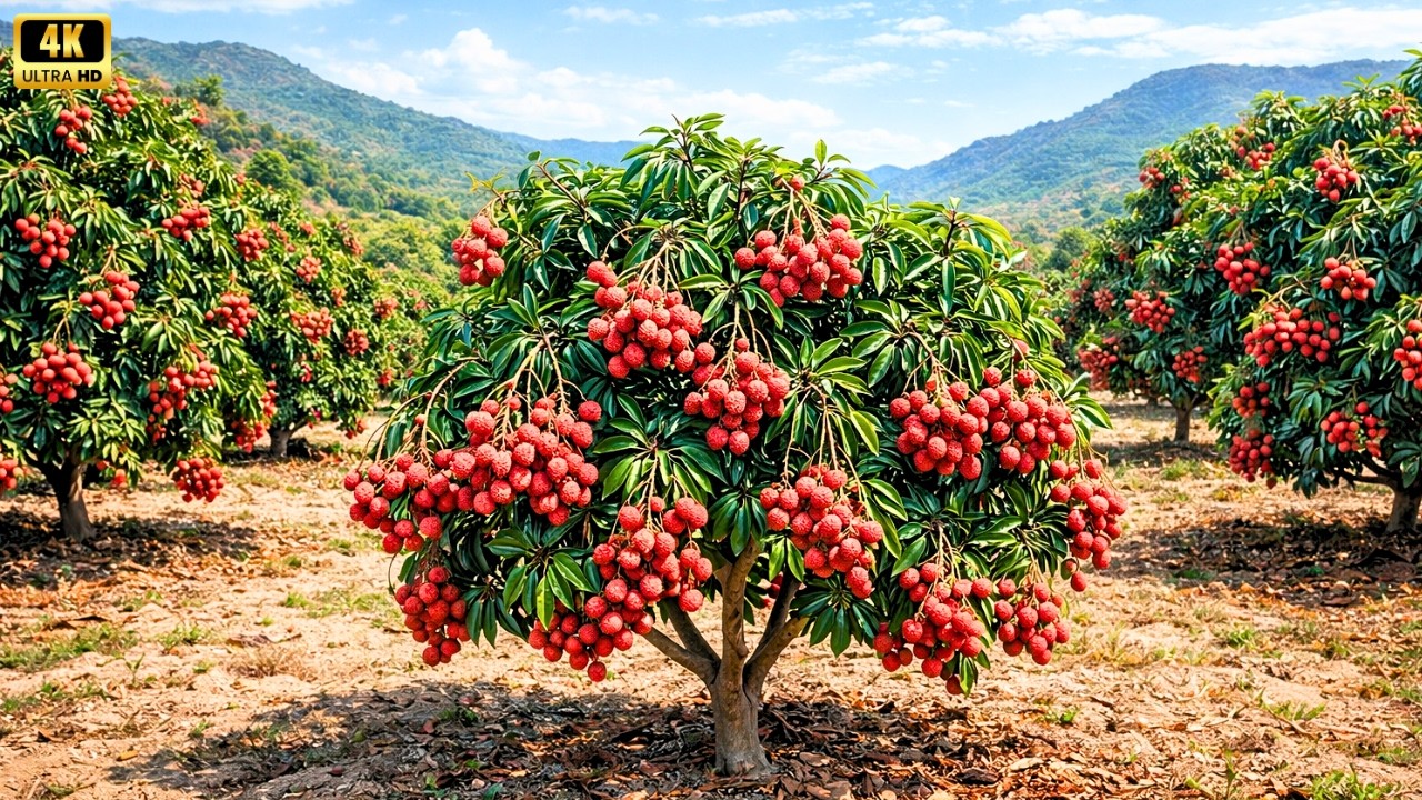 Explore a New Lychee Variety with Super Big and Abundant Fruit in Rural Italy | Countryside Life