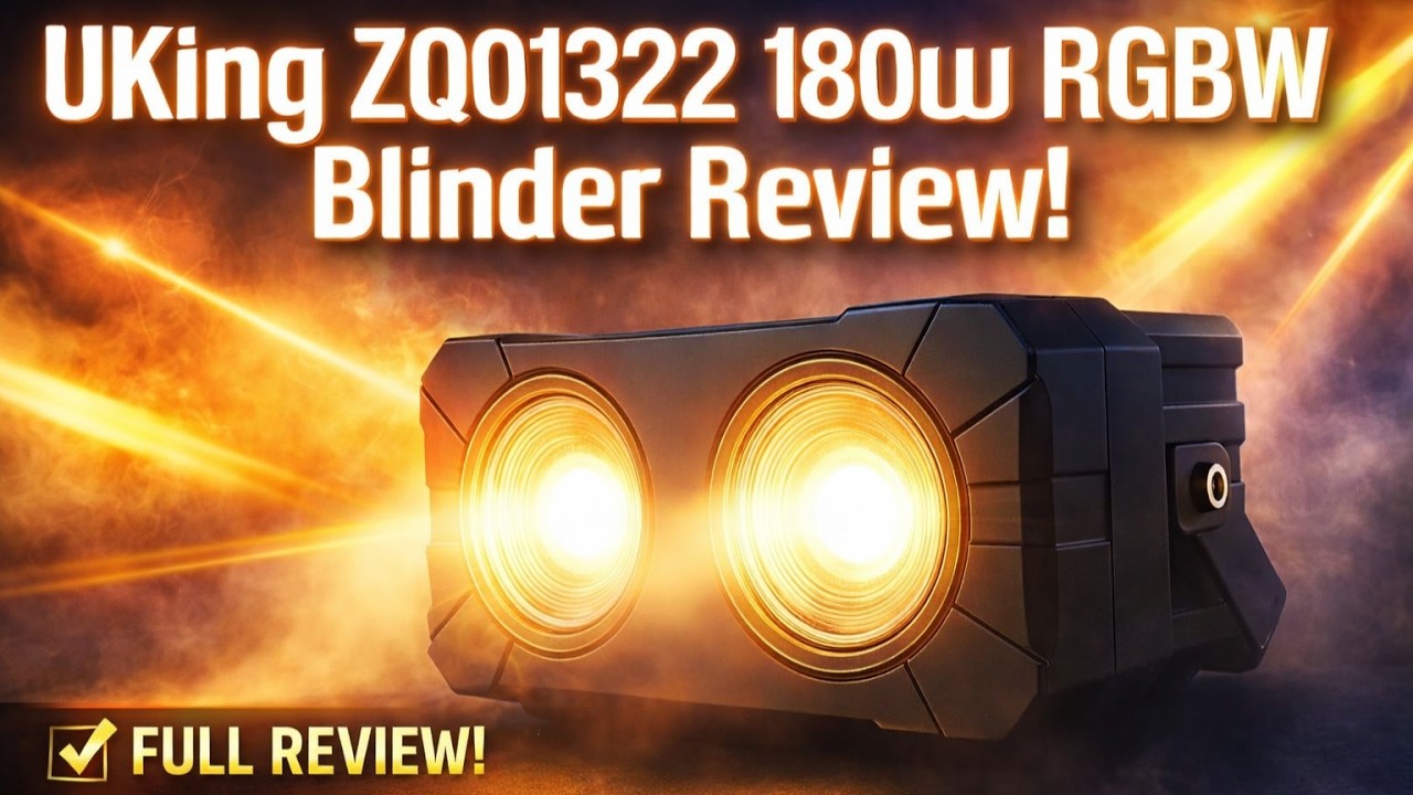 UKING ZQ01322 | 180w RGBW LED |Stage  Blinder | Review