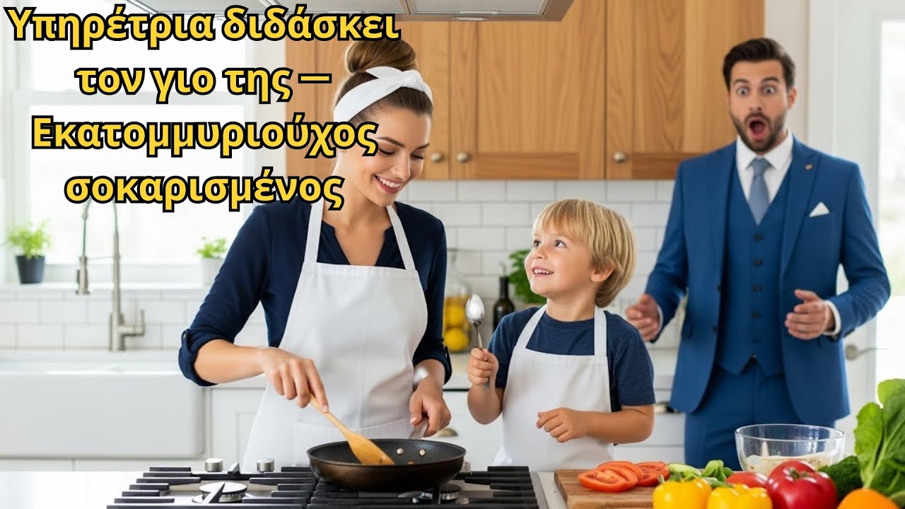 Εκατομμυριούχος επιστρέφει σπίτι… και βρίσκει την υπηρέτρια να διδάσκει τον γιο του να μαγειρεύει!