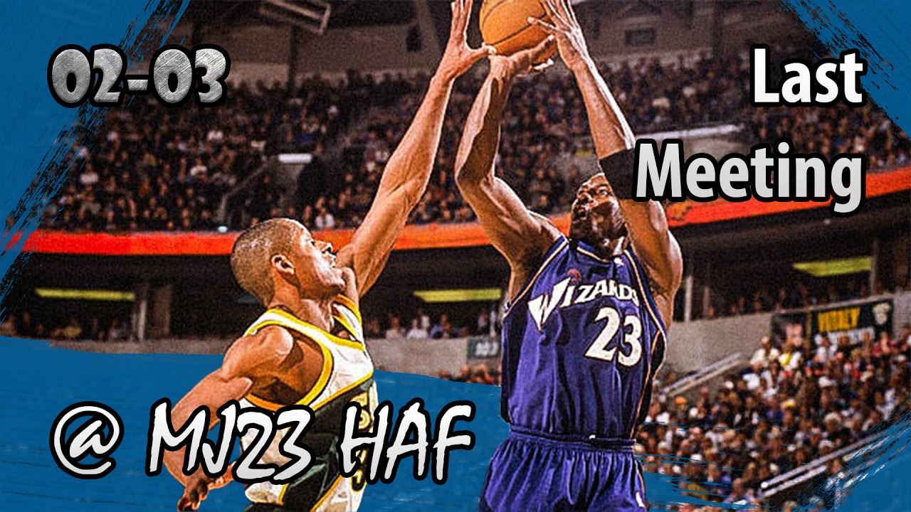 Michael Jordan vs Ray Allen Highlights Wizards vs Sonics (2003.03.26)-43pts TOTAL! LAST MEETING!