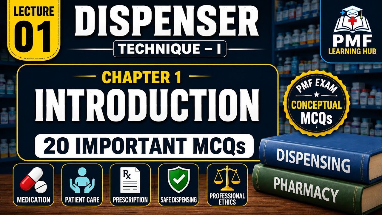 PMF Dispenser Technique &ndash; I | Introduction to Dispenser | Important MCQs Quiz