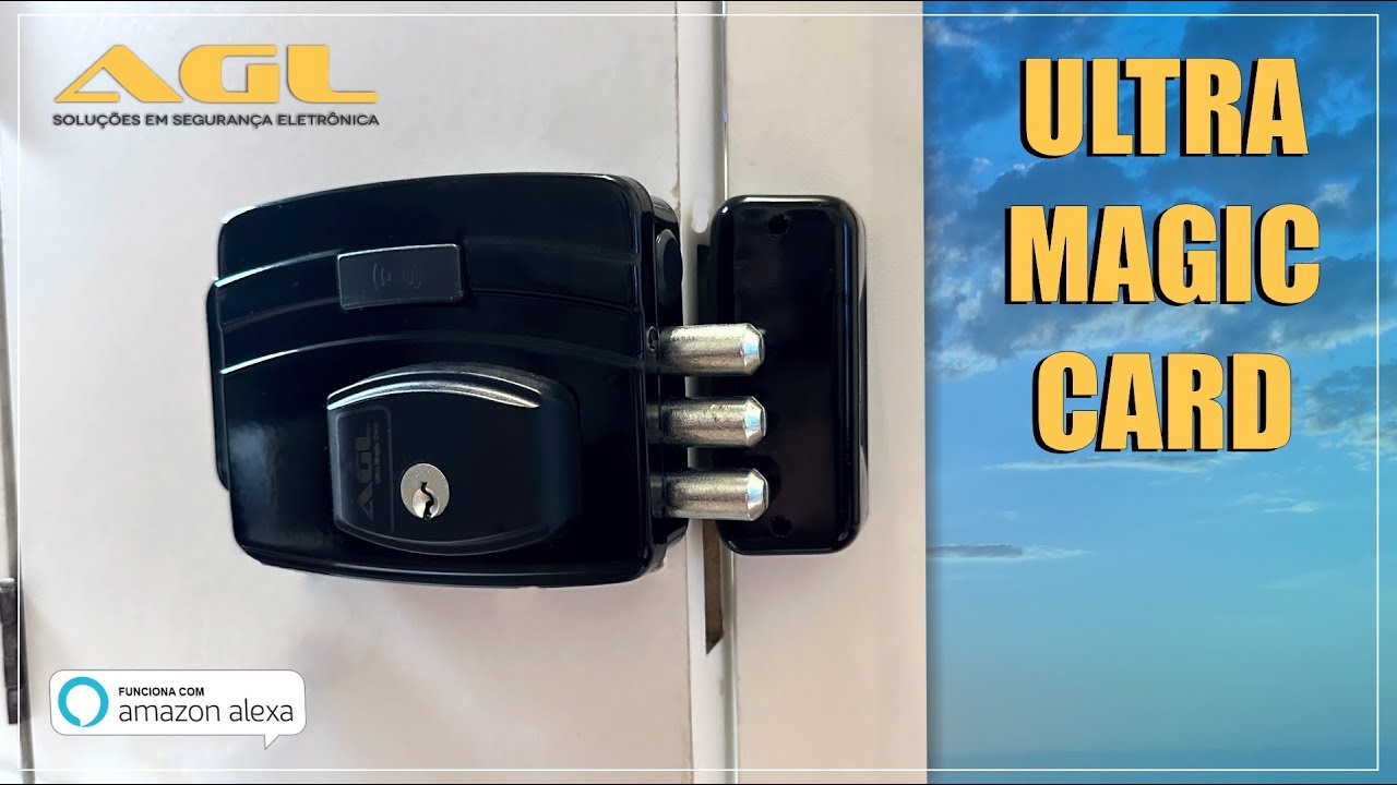 PARA SEU PORTÃO! FECHADURA WIFI AGL ULTRA MAGIC CARD 12V - Alexa e Tuya Smart