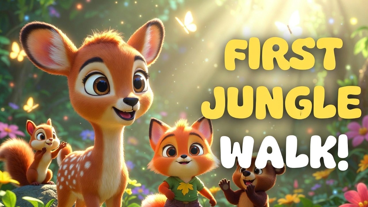Baby Deer&rsquo;s First Jungle Walk | Kids Story | Cute Animated Animal Tale