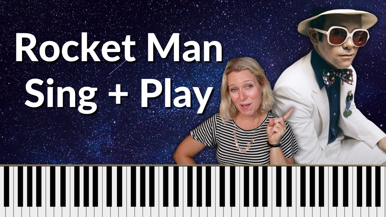 Rocket Man Elton John Piano tutorial - Sing and play the authentic arrangement.  EASY!