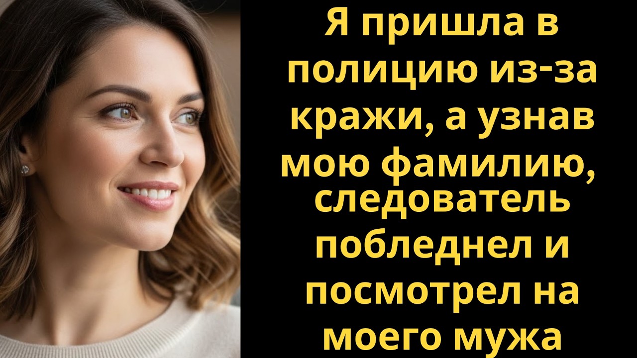 Я пришла в полицию из-за кражи, а узнав мою фамилию, следователь побледнел и посмотрел на моего мужа