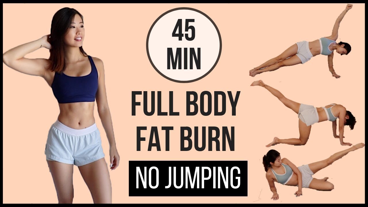 45-min Full Body Fat Burn HIIT at home with NO JUMPING (Arms, Abs, Back, Thighs & Legs) ◆ Emi ◆