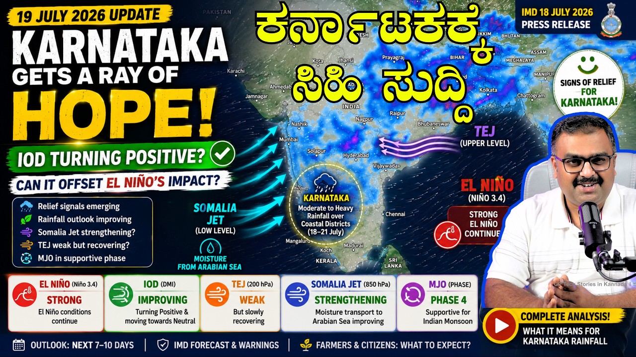 IOD Turning Positive? | Karnataka Rainfall Update 2026 | TEJ, Somalia Jet & IMD Forecast Explained
