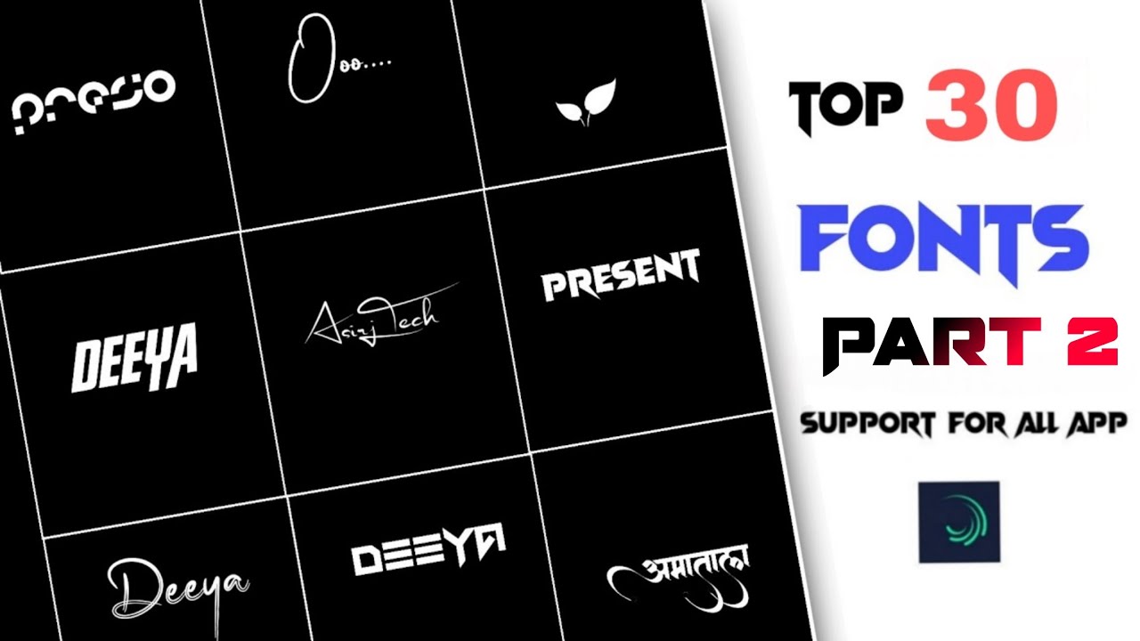 Top-30 stylish fonts in Alight motion ll how to add fonts in alight motion ll download styles font