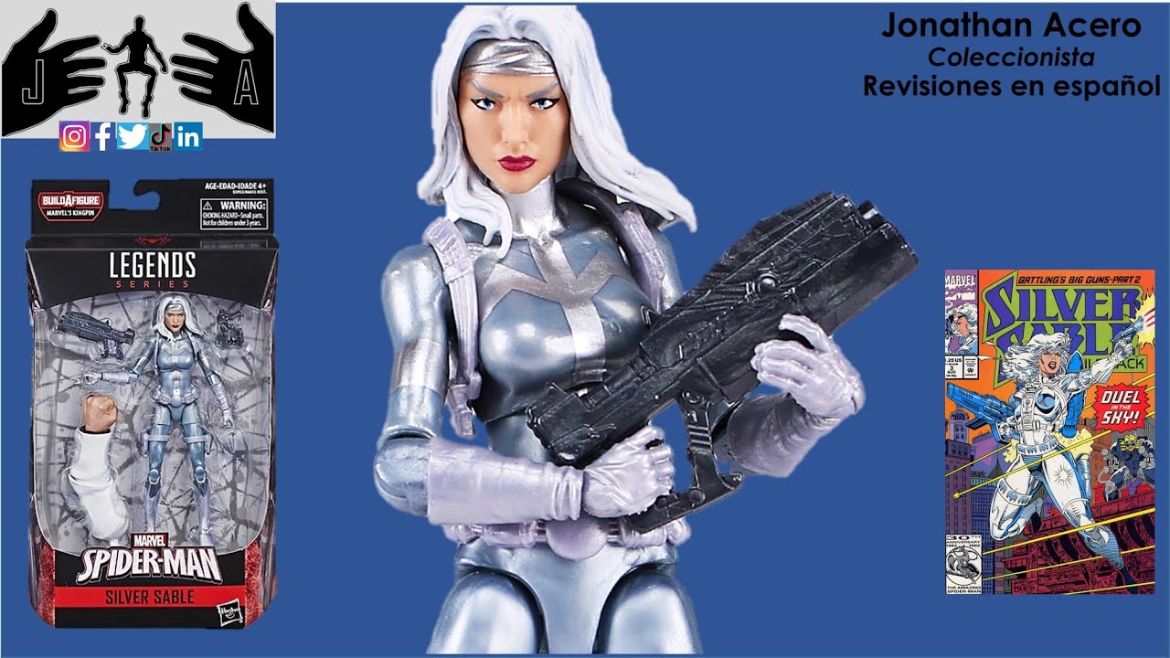 Silver Sable Marvel Legends Kingpin series Toy Review Jonathan Acero Revisiones en Español