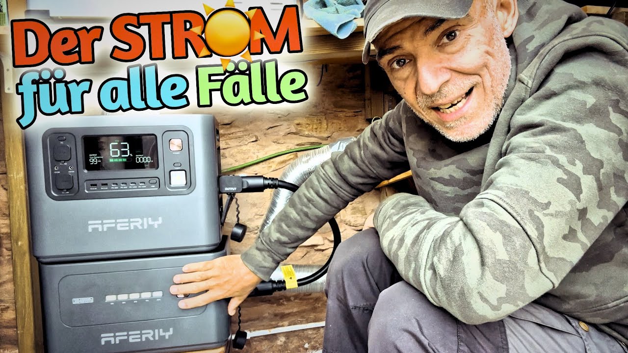 Praxis-Video: Erweiterbare ☀️ AFERIY P280 Powerstation für autarken Solarstrom und mobiles Leben
